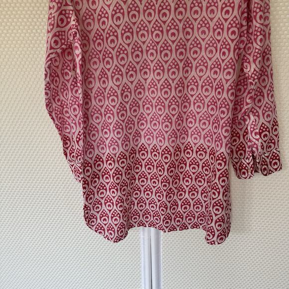 Oliphant Ombre Tunic Top Beach Cover Up Pink Small Boho Art To Wear - Picture 9 of 9